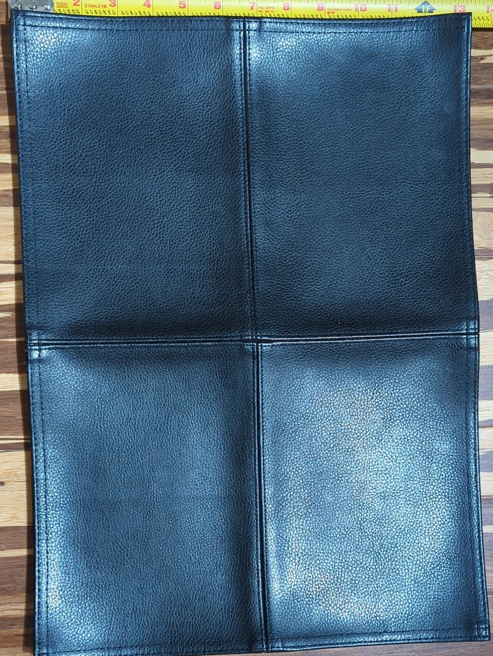 Leather placemats,set of 6 black